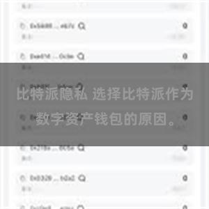 比特派隐私 选择比特派作为数字资产钱包的原因。