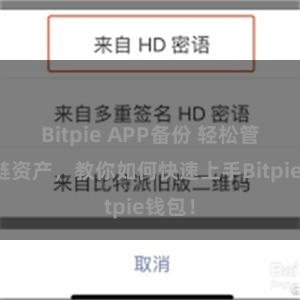 Bitpie APP备份 轻松管理多链资产，教你如何快速上手Bitpie钱包！