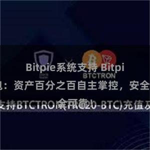 Bitpie系统支持 Bitpie钱包：资产百分之百自主掌控，安全可靠！