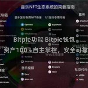 Bitpie功能 Bitpie钱包：资产100%自主掌控，安全可靠。