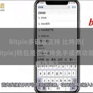 Bitpie多语言支持 比特派(Bitpie)钱包是否支持免手续费功能？