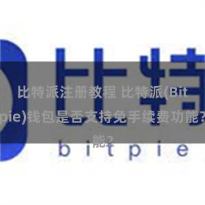 比特派注册教程 比特派(Bitpie)钱包是否支持免手续费功能？